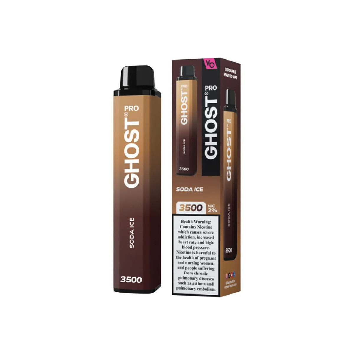 Vapes Bars Ghost Pro Soda Ice 20mg/ml-3500 puffs