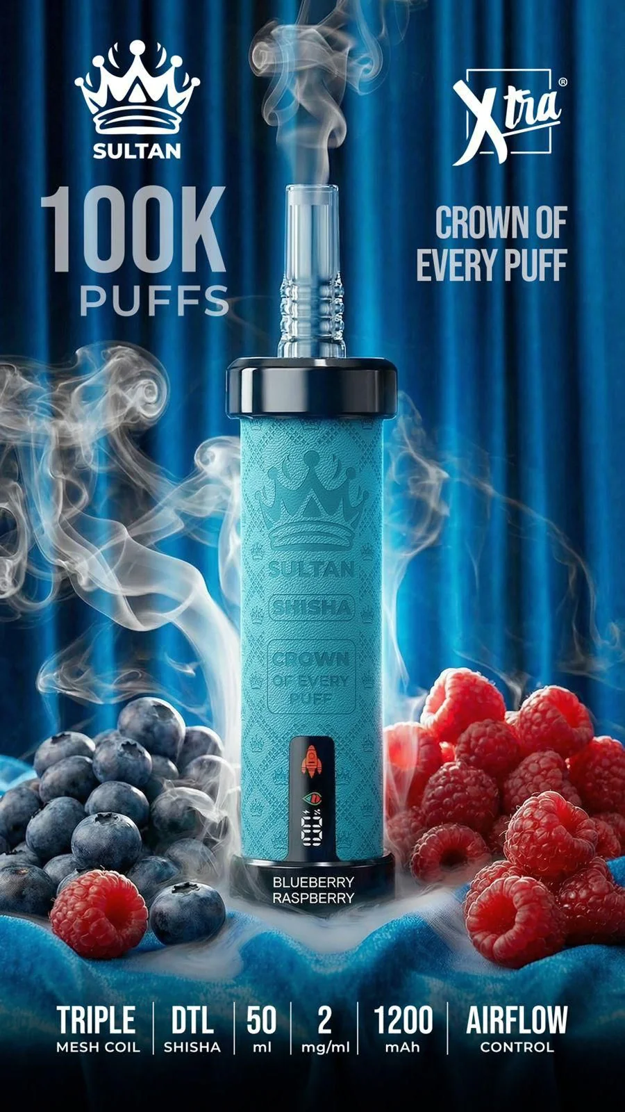 Sultan Xtra Shisha 100K Puffs Disposable Vape