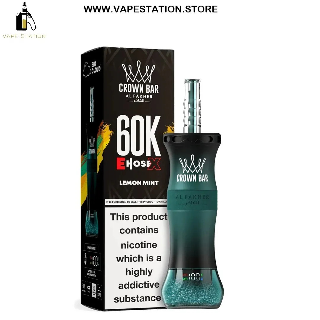 Al Fakher Crown Bar E-Hose X Lemon Mint 6mg/ml-6000 puffs